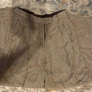 Free People Lyla Paperbag Plaid Trouser Pants Pleated High Waisted